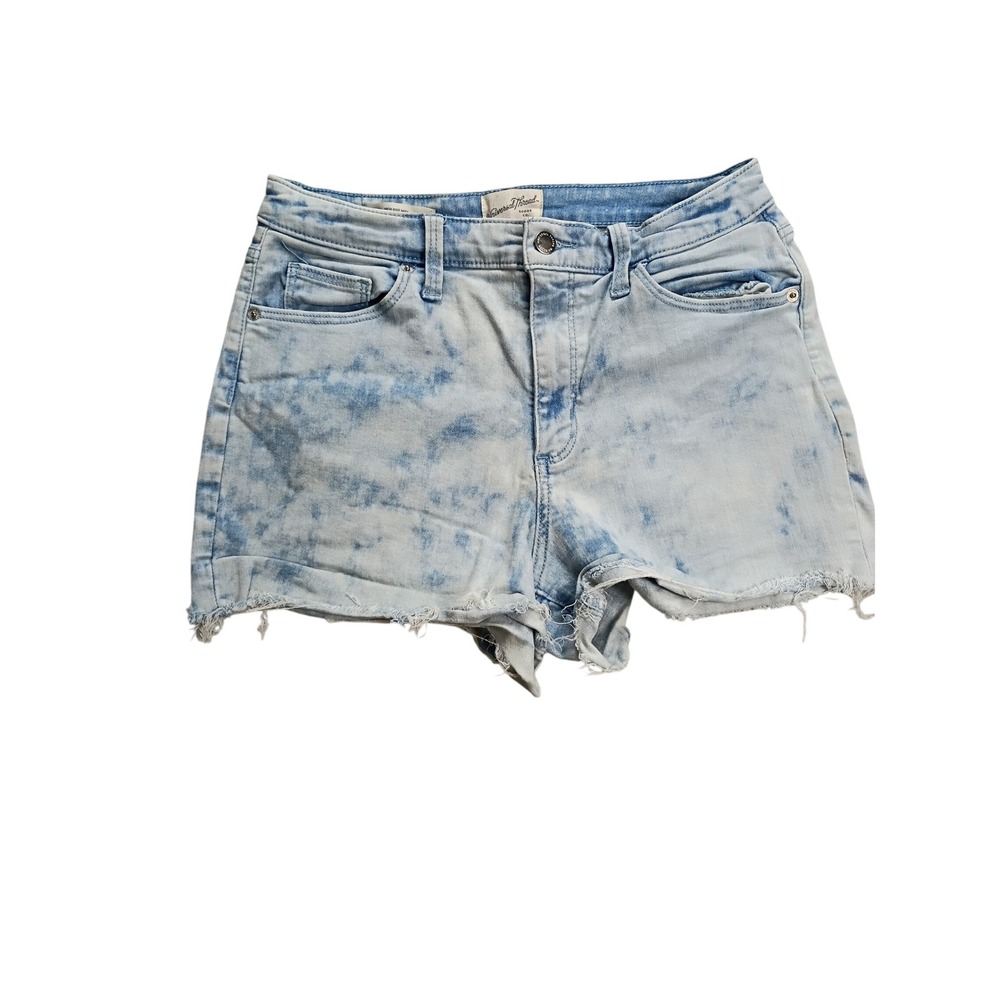 Universal Thread Denim Shorts Womens 10/30R Light‎ Blue Acid Wash Midi